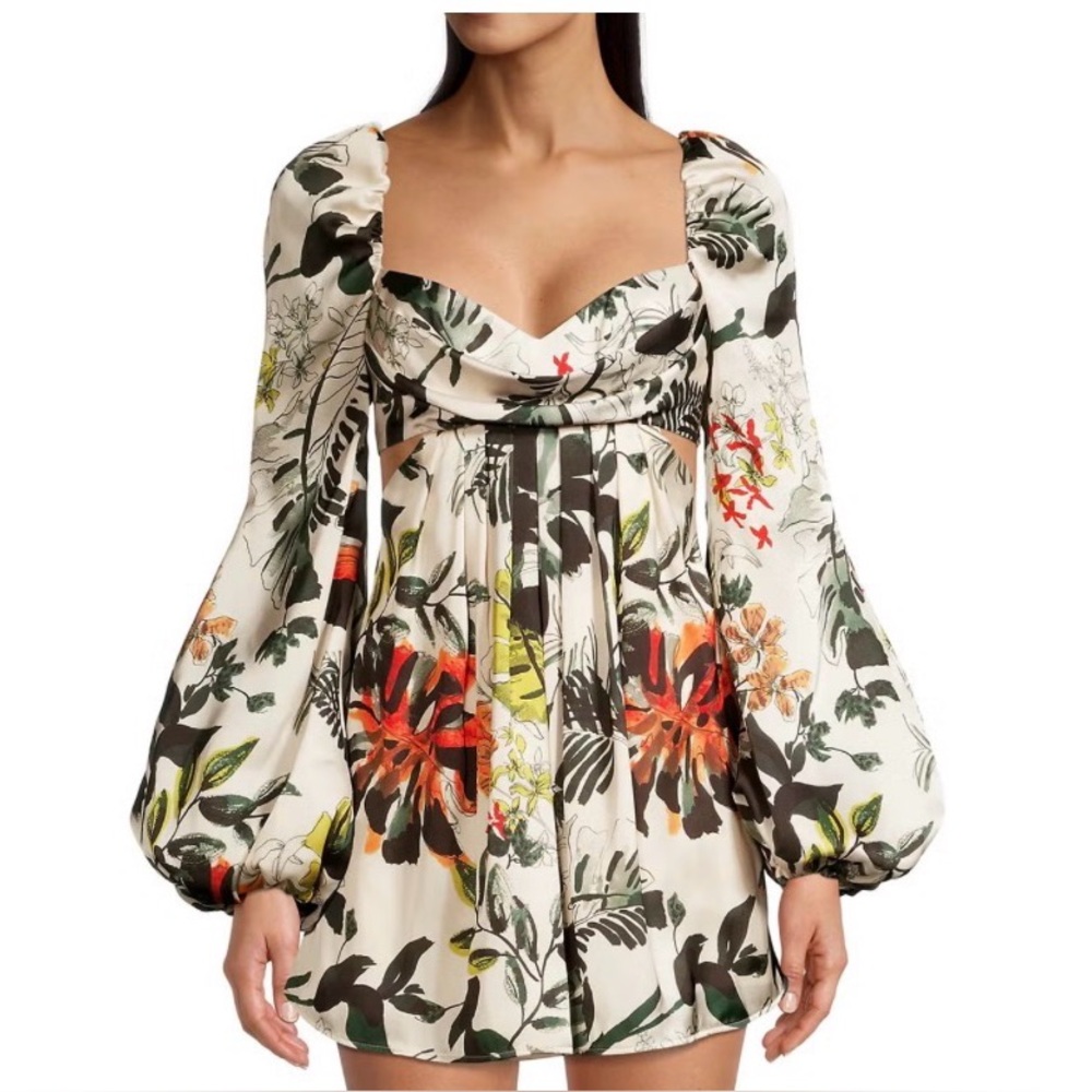 Katie May Romantic Floral Open Back Mini Dress